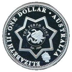 1 Dollar - Elizabeth II 4th Portrait - Federation State Tribute WA - Silver Proof