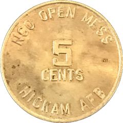 5 Cents - NCO Open Mess Hickam A.F.B., Hawaii