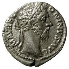 Denarius - Marcus Aurelius TR P XXXIII IMP VIIII COS III P P, Mars