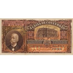 50 Mil Réis Caixa de Conversão, 1st. Print