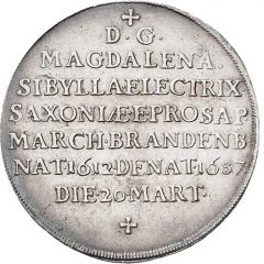 1 Thaler - John George III Death