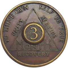 Token - Alcoholics Anonymous Sobriety 3 Month