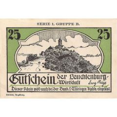 25 Pfennig Leuchtenburg-Wirtschaft