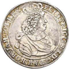 1 Speciedaler - Frederik III Type XIV, `VAN`, brow touches inner ring