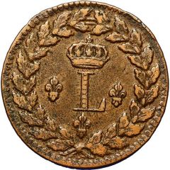 1 Décime - Louis XVIII light type