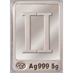 5 Grams Silver Zodiac signs - Gemini