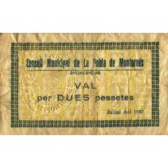 2 Pesetas La Pobla de Montornès