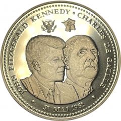 Jeton touristique - Ve République - John Fitzgerald Kennedy - Charles De Gaulle