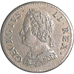 1 Farthing - George II older bust