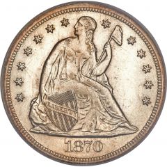 1 Dollar `Seated Liberty` with motto