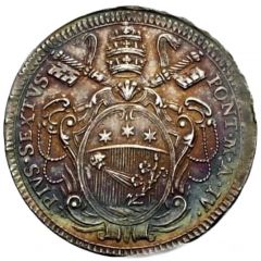 1/2 Scudo - Pius VI Holy Mother Church - Plain shield