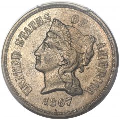 5 Cents `1867 Nickel` Pattern, nickel