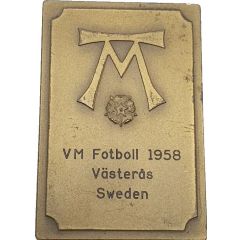 Plaquette - 1958 FIFA World Cup Västerås