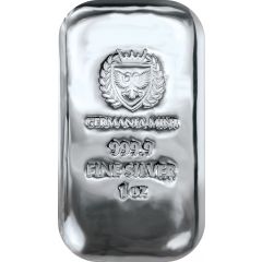 Germania Mint Cast Bar Fine Silver, 1 oz