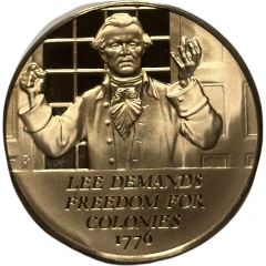 Medal - History of the American Revolution Lee Demands Freedom for Colonies
