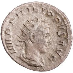 Antoninianus - Philippus II and Philippus I LIBERALITAS AVGG III