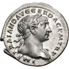 Denarius - Trajan COS V P P S P Q R OPTIMO PRINC, Fortuna