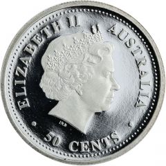 50 Cents - Elizabeth II 4th Portrait - Year of the Snake - Silver Bullion Coin