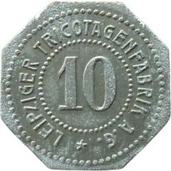 10 Pfennigs - Leipzig Tricotagenfabrik