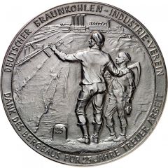 Award Medal for 25 years working at the Deutscher Braunkohlen-Industrie-Verein
