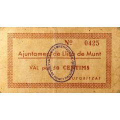 50 Céntimos Lliçà de Munt
