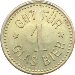 1 Glas Bier Countermarked `EJ` token