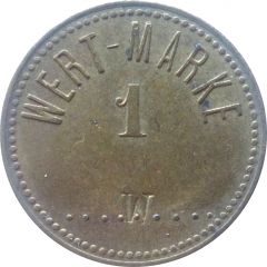 1 Pfennig Wert-Marke, Countermarked `W`