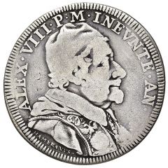 1 Testone - Alexander VIII St. Magnus and Bruno