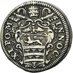 1 Grosso - Innocent XI NOCET MINVS - Ornate cartouche