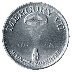Shell Oil Token - Man In Space Mercury VII, Modified Reverse