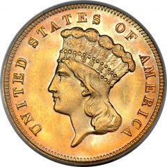 3 Dollars `Indian Princess Head`