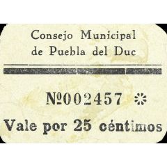 25 Céntimos Puebla del Duc