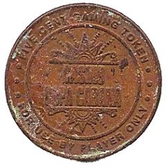 5 Cents Gaming Token - Casino Copa Cabana Hyatt Regency Aruba