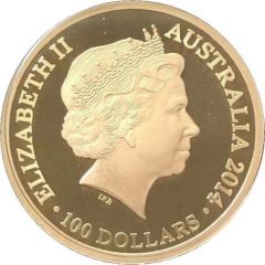 100 Dollars - Elizabeth II 4th Portrait - Year of the Horse - Gold Bullion Coin