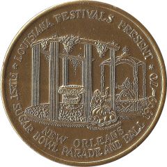 Mardi Gras Token - New Orleans Mid-Winter Sports Assn. First Sugar Bowl Parade and Ball, New Orleans, Louisiana