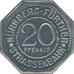 20 Pfennig - Vestner Tor Nürnberg-Fürth