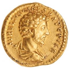 Aureus - Marcus Aurelius TR POT XV COS II DESIG III, Pietas
