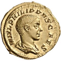 Aureus - Philippus II PIETAS AVGVSTOR, Rome
