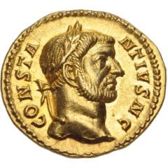 Aureus - Constantius I Hercules and Stag