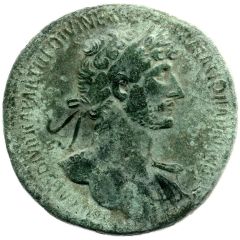 Sestertius - Hadrian PONT MAX TR POT COS FORT RED SC, Fortuna