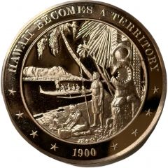 Medal - History of the United States Hawaii Becomes a Territory