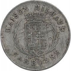 25 centimes - Maison Milhaud - Narbonne [11] zinc nickelé