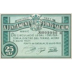 25 Céntimos Fonts de Sacalm