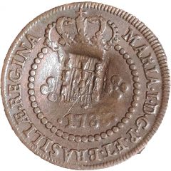 10 Réis - Maria I Countermarked 5 Réis