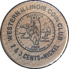Wooden Nickel - Western Illinois Coin Club