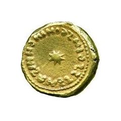 Solidus / Dinar - al-Walid I b. ‘Abd al-Malik - al-Andalus - Transitional coinage Spain and North Africa - Arab-Byzantine