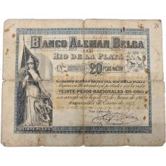 20 Pesos German-Belgian Bank of River Plate