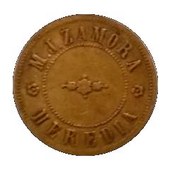 15 Centavos - M. J. Zamora Santo Domingo, Heredia