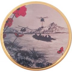 War Poppy Collection `5 Poppies` Gold Plated
