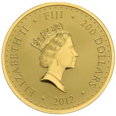 200 Dollars - Elizabeth II Pacific Sovereign, Colourized